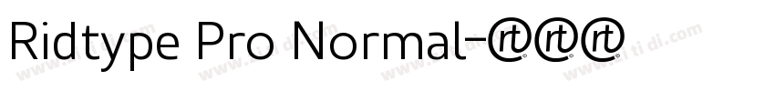 Ridtype Pro Normal字体转换